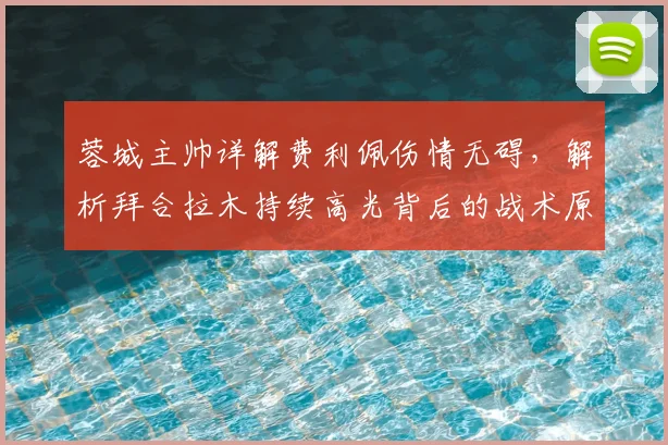 蓉城主帅详解费利佩伤情无碍，解析拜合拉木持续高光背后的战术原因
